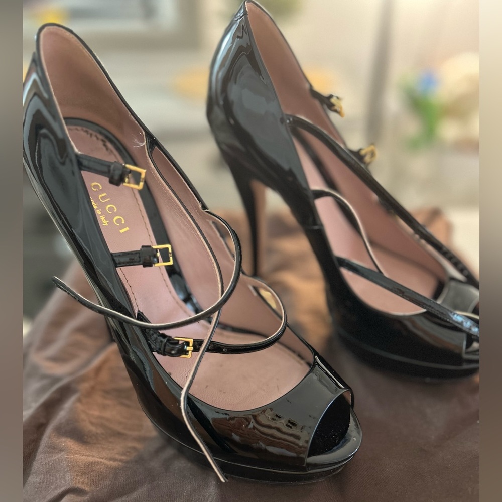 Black Gucci Pumps size 37.5 - Picture 2 of 6